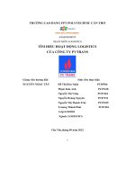 Assignment nhập môn logistics tìm hiểu hoạt Động logistics của công ty pvtrans