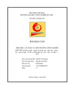 An toàn và môi trường công nghiệp