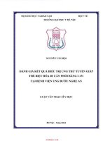 Đánh giá kết quả Điều trị ung thư tuyến giáp thể biệt hóa di căn phổi bằng i 131 tại bệnh viện ung bướu nghệ an