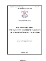 Đặc Điểm chức năng tình dục Ở nam người bệnh parkinson tại bệnh viện lão khoa tư