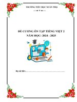 Đề cương Ôn tập môn tiếng việt