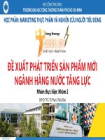 PDF Nghiên cứu hành vi người tiêu dùng - Nước tăng lưc