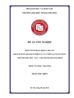 Phân tích hoạt động cho vay Khách hàng Doanh nghiệp vừa và nhỏ tại Ngân hàng liên doanh Việt - Nga - chi nhánh Sở Giao dịch