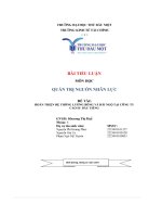 Tiểu luận môn học quản trị nguồn nhân lực Đề tài hoàn thiện hệ thống lương bổng và Đãi ngộ tại công ty cao su dầu tiếng