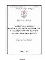 Tổn thương mô bệnh học và siêu cấu trúc thành tĩnh mạch tinh Ở người bệnh giãm tĩnh mạch tinh tại bệnh viện Đại học y hà nội