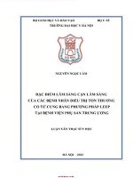 Đặc Điểm lâm sàng cận lâm sàng của các bệnh nhân Điều trị tổn thương cổ tử cung bằng phương pháp leep tại bệnh viện phụ sản tư
