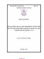 Kết quả Điều trị ung thư phổi không tế bào nhỏ di căn não có Đột biến egfr bằng thuốc Ức chế tyrosin kinase thế 1 và 2