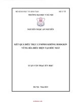 Kết quả Điều trị u lympho không hodgkin vùng rìa biểu hiện tại hốc mắt