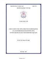Chất lượng cuộc sống theo thang Điểm eq 5d 5l của người bệnh Đái tháo Đường typ 2 có tổn thương Đa dây thần kinh mức Độ nặng
