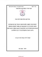 Đánh giá sự thay Đổi nước, Điện giải máu trong phẫu thuật nội soi cắt tuyến tiền liệt qua niệu Đạo Ở người cao tuổi bằng dao lưỡng cực và sử dụng nacl 0,9%