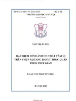 Đặc Điểm hình Ảnh co thắt tâm vị trên chụp xquang baryt thực quản theo thời gian