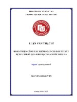 Hoàn thiện công tác kiểm soát chi đầu tư xây dựng cơ bản qua Kho bạc nhà nước Đầm Hà