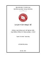 Nâng cao năng lực sử dụng vốn tại Tổng công ty Viglacera - CTCP