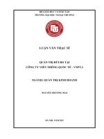 Quản trị rủi ro tại Công ty Viễn thông quốc tế - VNPT - I