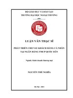 Phát triển cho vay khách hàng cá nhân tại Ngân hàng TMCP Quốc dân