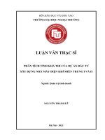 Phân tích tính khả thi của dự án đầu tư xây dựng Nhà máy điện khí Miền Trung I và II