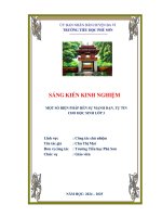 Skkn cấp tỉnh một số biện pháp rèn sự mạnh dạn, tự tin cho học sinh lớp 3