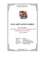Skkn cấp tỉnh phát triển năng lực tư duy về hình học của học sinh khi giảng dạy môn toán 6 (bộ sách cánh diều)