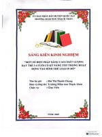 Skkn cấp tỉnh một số biện pháp nâng cao chất lượng dạy trẻ 3  4 tuổi có kỹ năng tốt trong hoạt Động tạo hình thể loại in Đồ