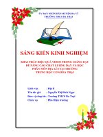 Skkn cấp tỉnh khai thác hiệu quả video trong giảng dạy Để nâng cao chất lượng dạy và học phân môn Địa lí 8 tại trường trung học cơ sở ba trại