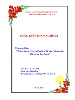 Skkn cấp tỉnh hướng dẫn trẻ 5 6 tuổi một số kỹ năng thoát hiểm khi xảy ra hoả hoạn