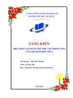 Skkn cấp tỉnh biện pháp tạo hứng thú học tập trong viết văn cho học sinh lớp 4