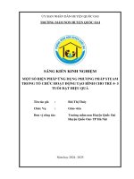 Skkn cấp tỉnh một số biện pháp Ứng dụng phương pháp steam trong tổ chức hoạt Động tạo hình cho trẻ 4 5 tuổi Đạt hiệu quả