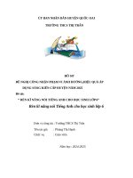 Skkn cấp tỉnh rèn kĩ năng nói tiếng anh cho học sinh lớp 6