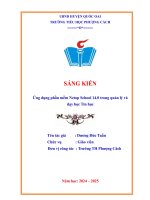 Skkn cấp tỉnh Ứng dụng phần mềm netop school 14 0 trong quản lý và dạy học tin học