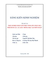 Skkn cấp tỉnh một số biện pháp giúp học sinh lớp 2 phát huy tính tích cực, tự giác trong học tập môn toán