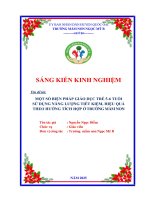 Skkn cấp tỉnh một số biện pháp giáo dục trẻ 5 6 tuổi sử dụng năng lượng tiết kiệm, hiệu quả theo hướng tích hợp Ở trường mầm non