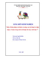 Skkn cấp tỉnh một số biện pháp cải thiện và nâng cao kỹ thuật vẽ Đậm nhạt, vẽ màu trong môn mĩ thuật cho học sinh lớp 5