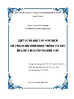 Khóa luận tốt nghiệp giáo dục tiểu học xây dựng bài tập Đọc hiểu có Ứng dụng công nghệ thông tin cho hs lớp 1 mắc chứng khó Đọc
