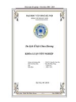 Tóm tắt khoá luận tốt nghiệp khoa văn hóa du lịch du lịch lễ hội chùa hương