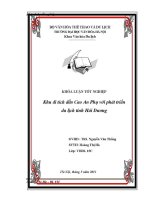 Tóm tắt khóa luận tốt nghiệp khoa văn hóa du lịch khu di tích Đền cao an phụ với phát triển du lịch tỉnh hải dương