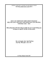 Skkn cấp tỉnh biện pháp phát triển khả năng tạo hình cho trẻ 5 6 tuổi thông qua sử dụng các nguyên vật liệu từ thiên nhiên
