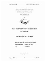 Tóm tắt khóa luận tốt nghiệp khoa văn hóa du lịch phát triển bền vững du lịch biển hải phòng