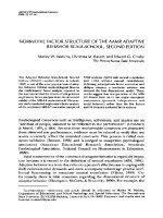 Normative factor structure of the aamr adaptive behavior scale school second edition