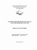 Tóm tắt khóa luận tốt nghiệp khoa văn hóa du lịch giải pháp cho môi trường du lịch tại tuyến phố Đi bộ phố cổ hà nội
