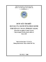Tóm tắt khóa luận tốt nghiệp bước Đầu tìm hiểu hát sli của người nùng phàn slình Ở huyện lục ngạn tỉnh bắc giang