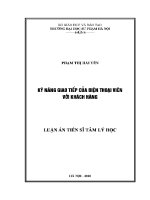 Luận văn kỹ năng giao tiếp của Điện thoại viên với khách hàng