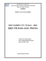 Khóa luận tốt nghiệp giáo dục tiểu học một nghiên cứu về dạy học diện tích Đa giác phẳng