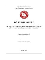 Quản trị rủi ro trong hoạt động đấu thầu tại Công ty Kho vận và cảng Cẩm Phả - Vinacomin