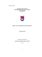 Khóa luận tốt nghiệp nghiên cứu xử lý amoni bằng phương pháp sinh học sử dụng các vi khuẩn tự dưỡng