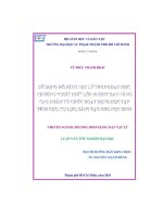 Luận văn tốt nghiệp sử dụng mô hình vật lý trong dạy học chương trình chất khí lớp 10 thpt ban nâng cao nhằm tổ chức hoạt Động học tập tích cực tự lực sáng tạo cho học sinh