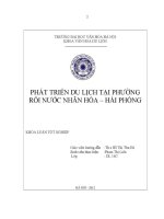 Tóm tắt khóa luận tốt nghiệp khoa văn hóa du lịch phát triển du lịch tại phường rối nước nhân hòa hải phòng