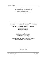 Tóm tắt khóa luận tốt nghiệp ngành bảo tàng học tìm hiểu di tích lịch sử Đình thượng kiệm xã thượng kiệm huyện kim sơn tỉnh ninh bình
