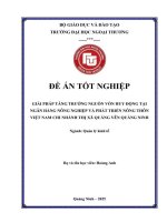 Giải pháp tăng trưởng nguồn vốn huy động tại Ngân hàng Nông nghiệp và Phát triển Nông thôn Việt Nam chi nhánh thị xã Quảng Yên Quảng Ninh