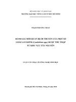 Luận văn thạc sĩ Công nghệ sinh học: Đánh giá mối quan hệ di truyền của một số loài lan kiếm (Cymbidium spp.) được thu thập từ khu vực Tây Nguyên
