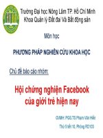 Báo cáo hội chứng nghiện fac của giới trẻ hiện nay